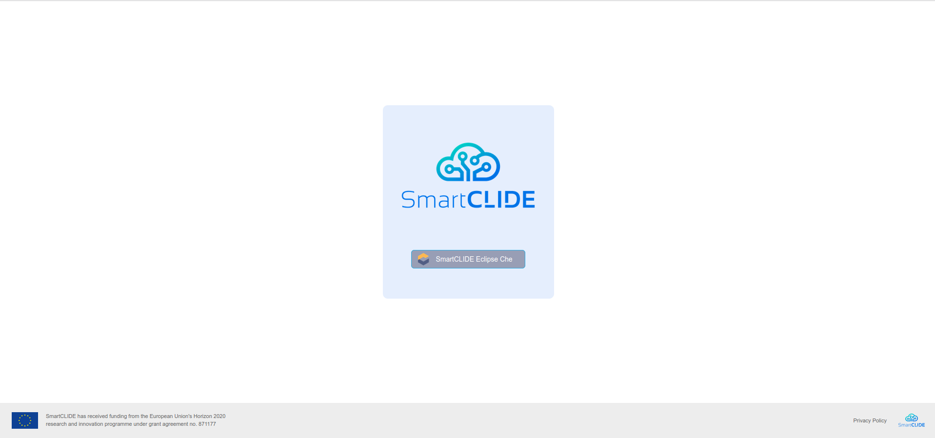 The SmartCLIDE IDE Landing Page